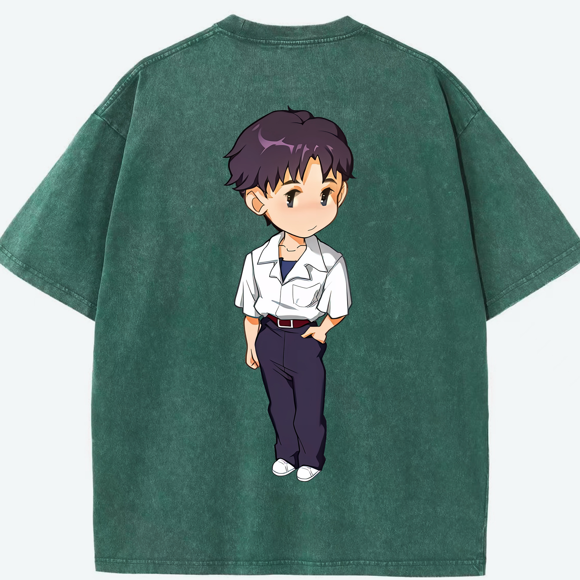 （画像用） EVA 新世紀エヴァンゲリオン 綿100% ヴィンテージ風 半袖Tシャツ（背面プリント）